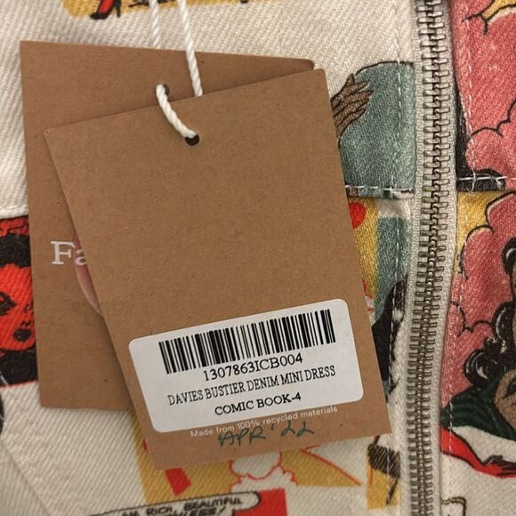Reformation Davies Bustier Denim Mini Dress Comic Size 4 - Picture 8 of 10